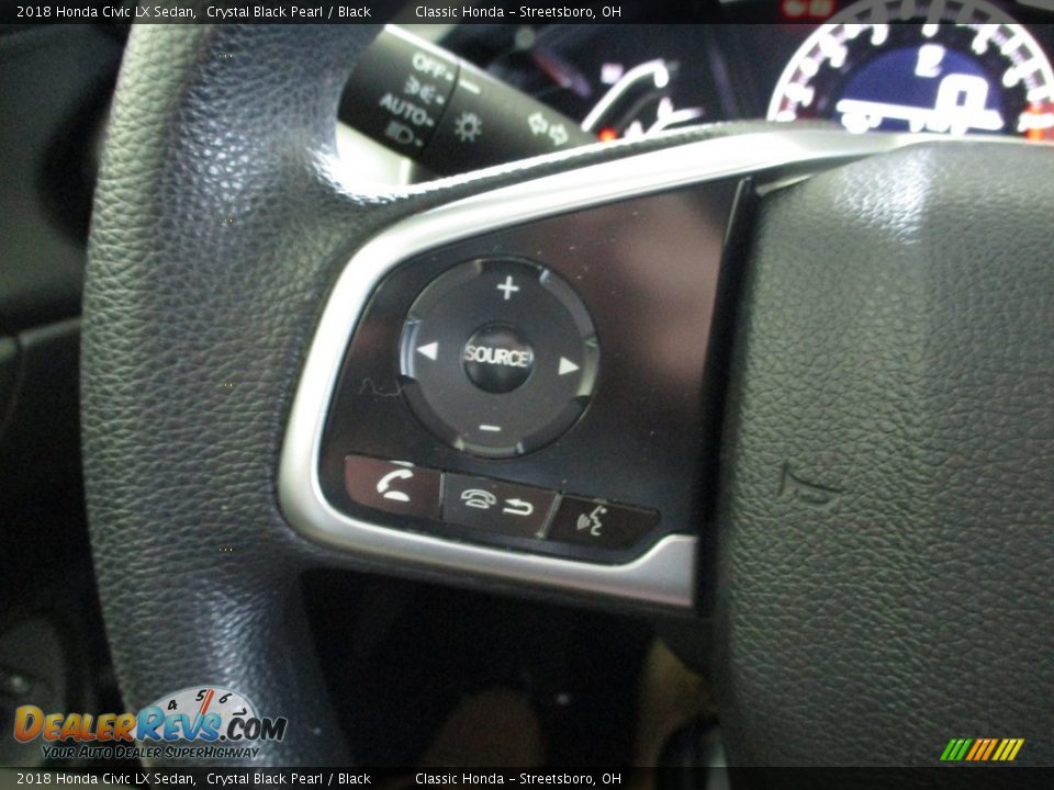 2018 Honda Civic LX Sedan Crystal Black Pearl / Black Photo #27
