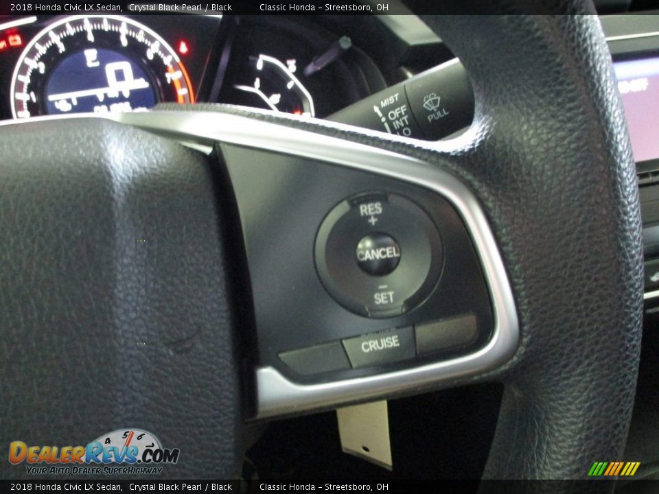 2018 Honda Civic LX Sedan Crystal Black Pearl / Black Photo #28