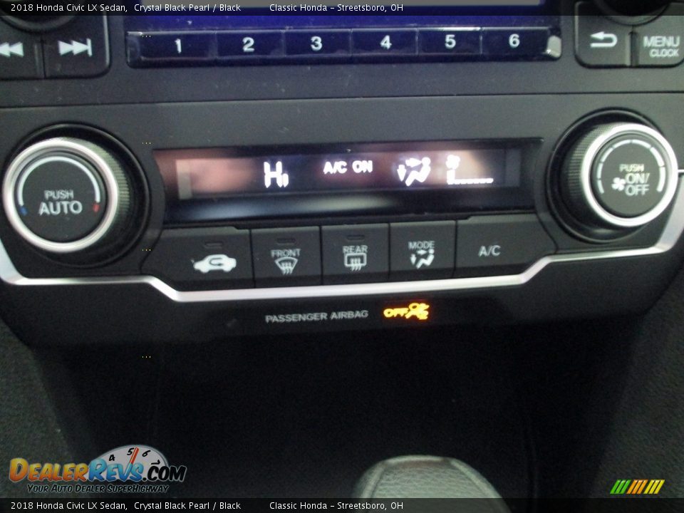 2018 Honda Civic LX Sedan Crystal Black Pearl / Black Photo #30