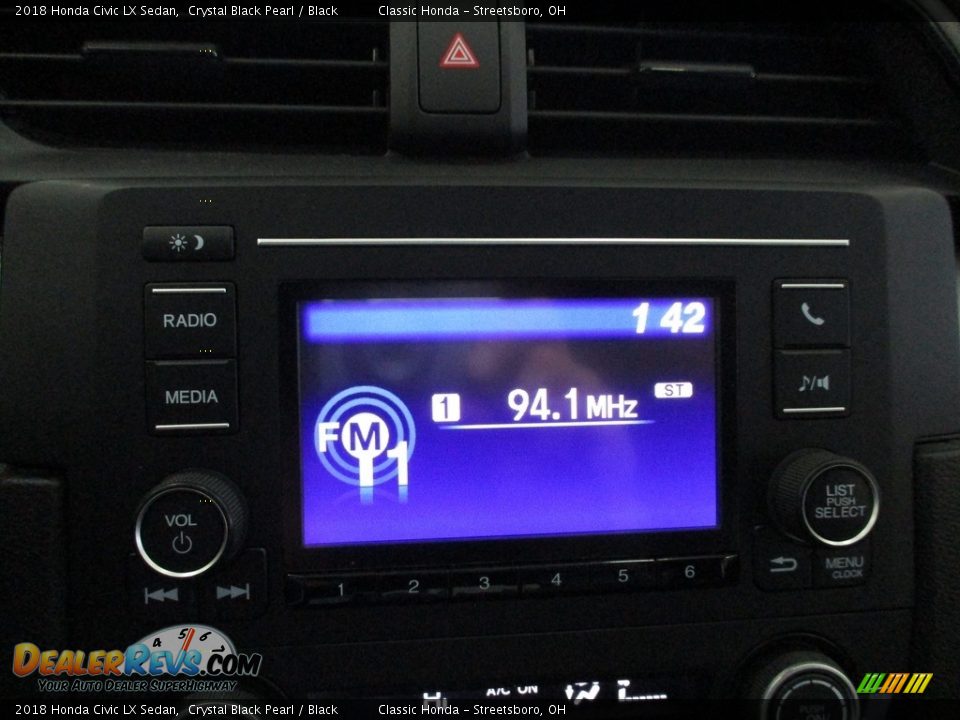 2018 Honda Civic LX Sedan Crystal Black Pearl / Black Photo #31