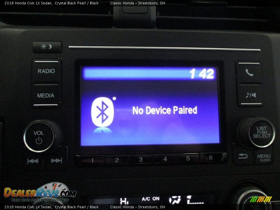 2018 Honda Civic LX Sedan Crystal Black Pearl / Black Photo #33