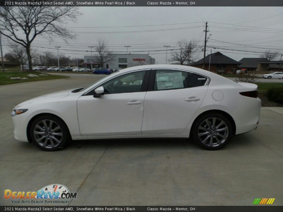 2021 Mazda Mazda3 Select Sedan AWD Snowflake White Pearl Mica / Black Photo #1