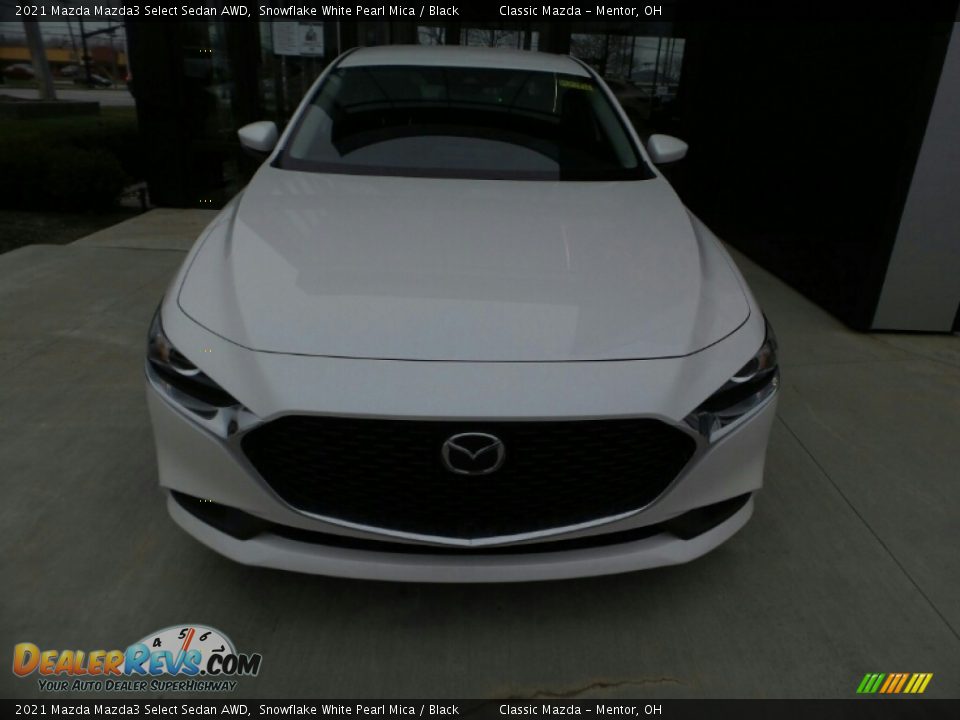 2021 Mazda Mazda3 Select Sedan AWD Snowflake White Pearl Mica / Black Photo #4