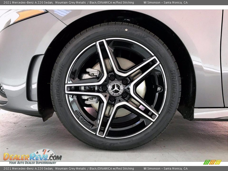 2021 Mercedes-Benz A 220 Sedan Mountain Grey Metallic / Black/DINAMICA w/Red Stitching Photo #9