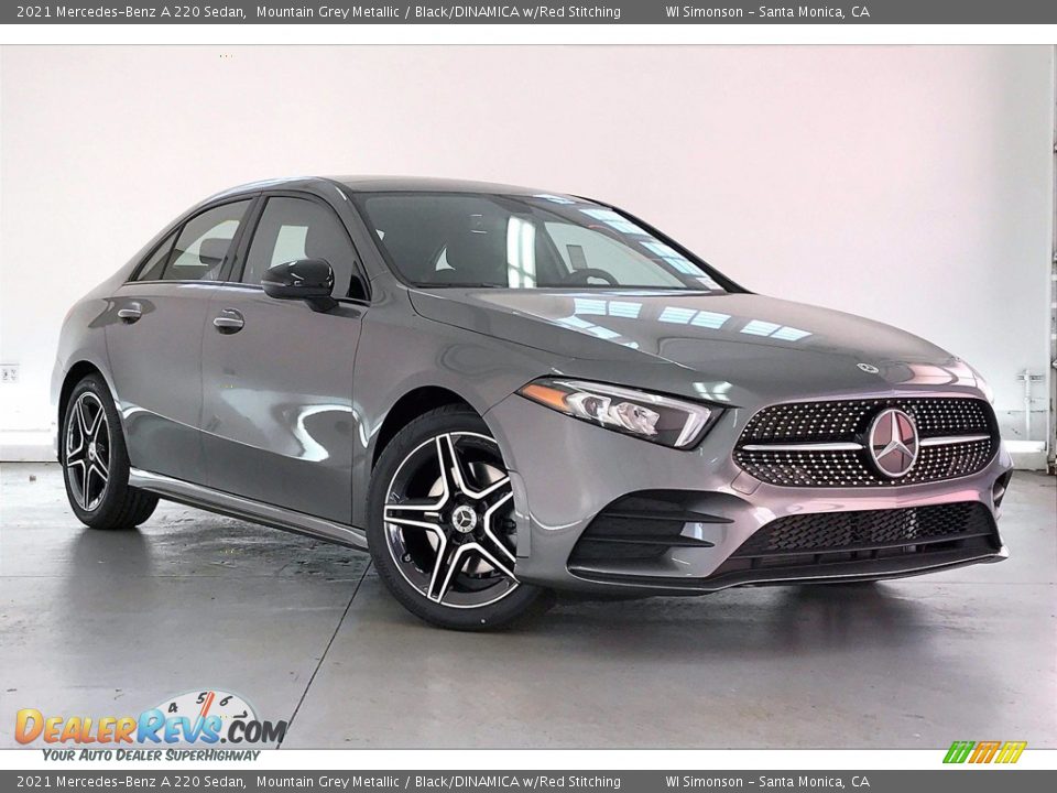 2021 Mercedes-Benz A 220 Sedan Mountain Grey Metallic / Black/DINAMICA w/Red Stitching Photo #12