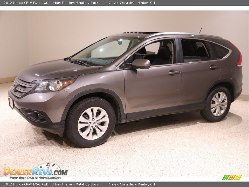 2012 Honda CR-V EX-L 4WD Urban Titanium Metallic / Black Photo #3