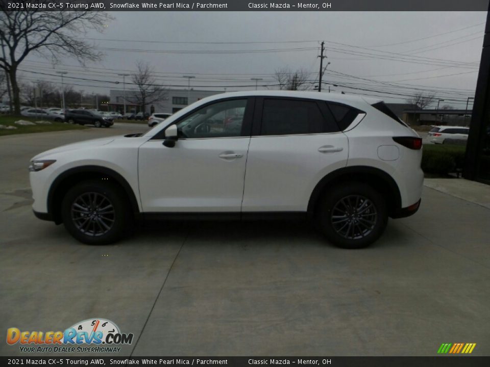 2021 Mazda CX-5 Touring AWD Snowflake White Pearl Mica / Parchment Photo #2