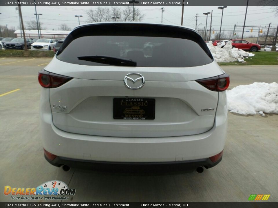 2021 Mazda CX-5 Touring AWD Snowflake White Pearl Mica / Parchment Photo #3