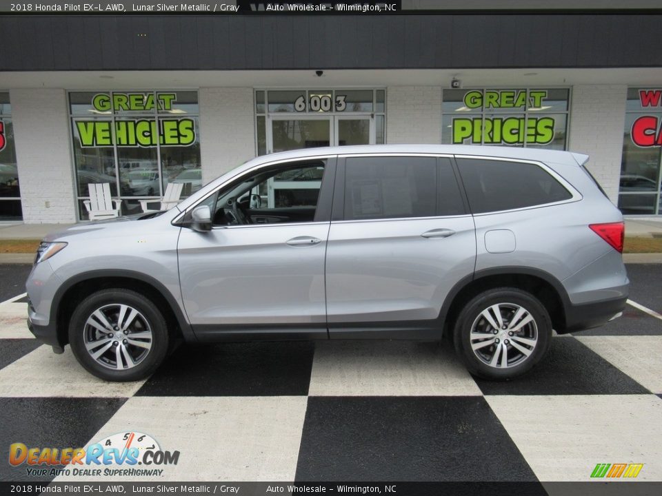 2018 Honda Pilot EX-L AWD Lunar Silver Metallic / Gray Photo #1