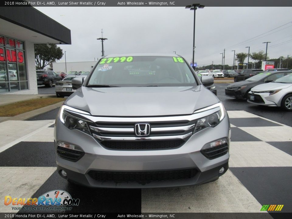 2018 Honda Pilot EX-L AWD Lunar Silver Metallic / Gray Photo #2