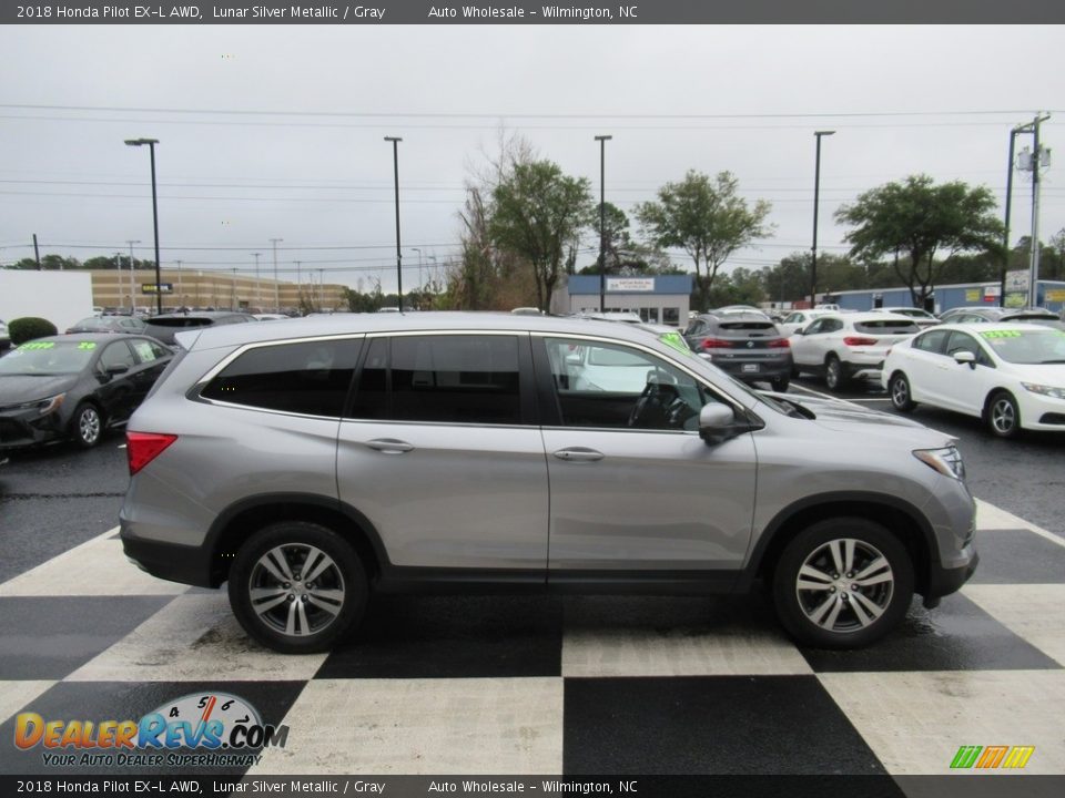 2018 Honda Pilot EX-L AWD Lunar Silver Metallic / Gray Photo #3