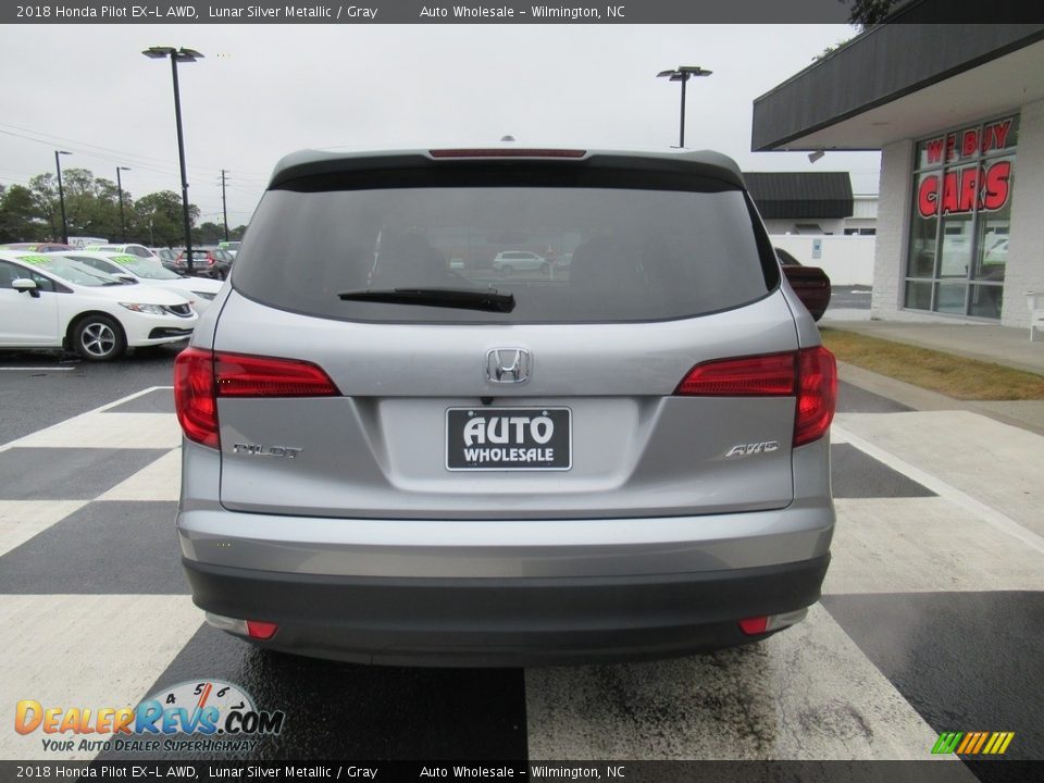 2018 Honda Pilot EX-L AWD Lunar Silver Metallic / Gray Photo #4