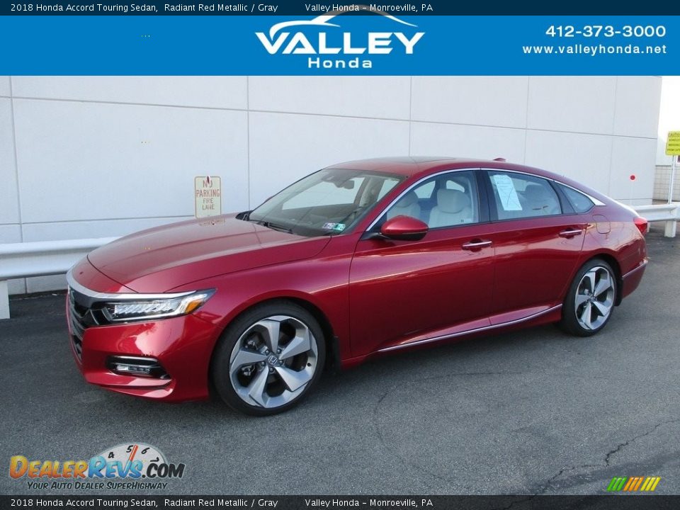 2018 Honda Accord Touring Sedan Radiant Red Metallic / Gray Photo #1
