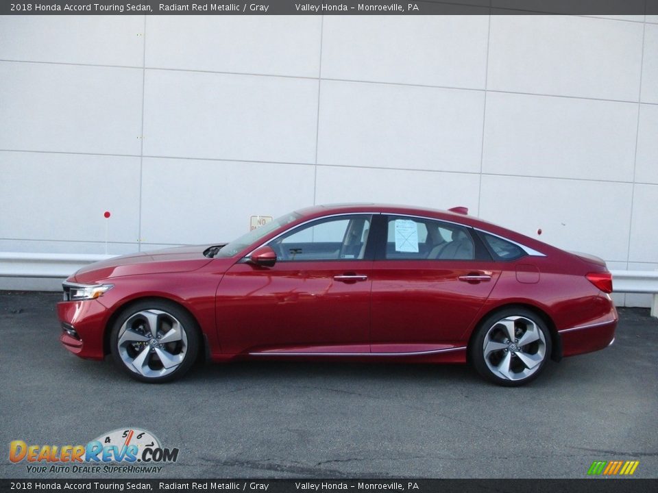 2018 Honda Accord Touring Sedan Radiant Red Metallic / Gray Photo #2