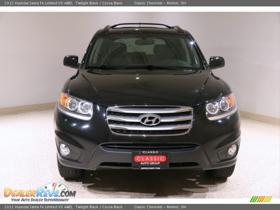 2012 Hyundai Santa Fe Limited V6 AWD Twilight Black / Cocoa Black Photo #2