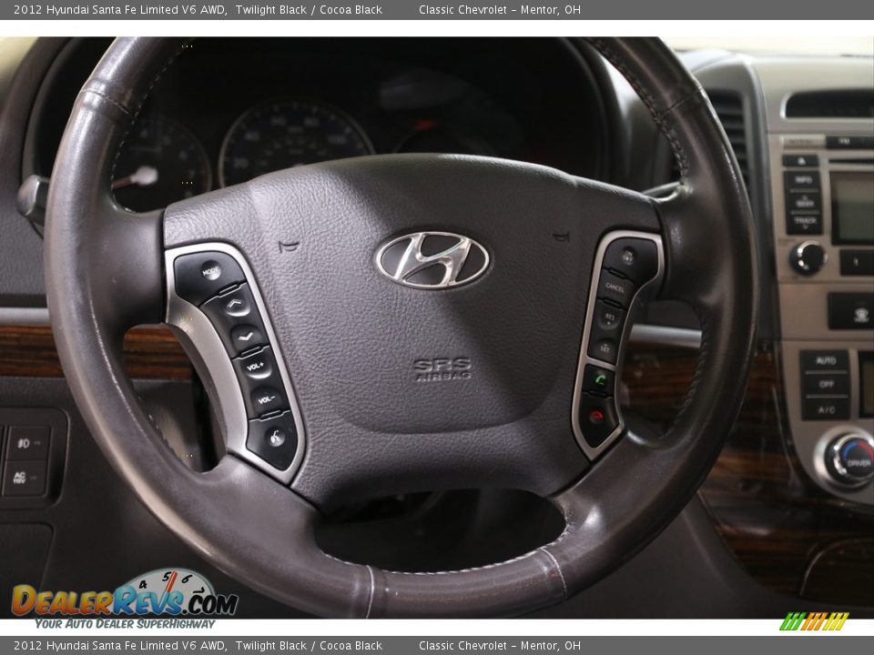 2012 Hyundai Santa Fe Limited V6 AWD Twilight Black / Cocoa Black Photo #7