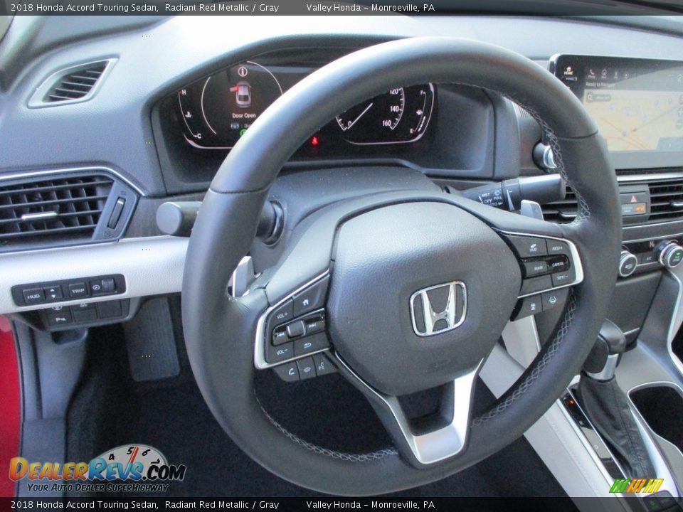 2018 Honda Accord Touring Sedan Radiant Red Metallic / Gray Photo #15