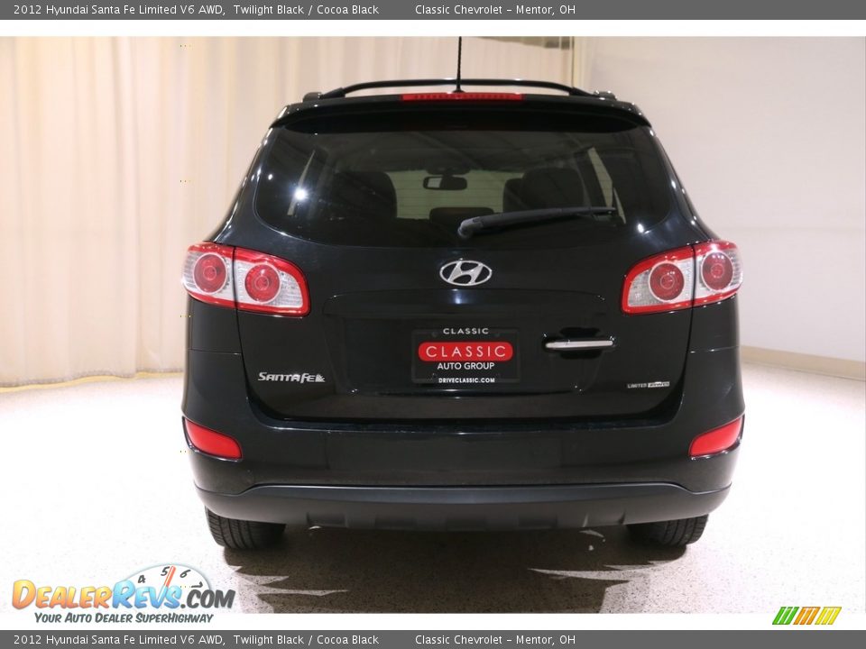 2012 Hyundai Santa Fe Limited V6 AWD Twilight Black / Cocoa Black Photo #17