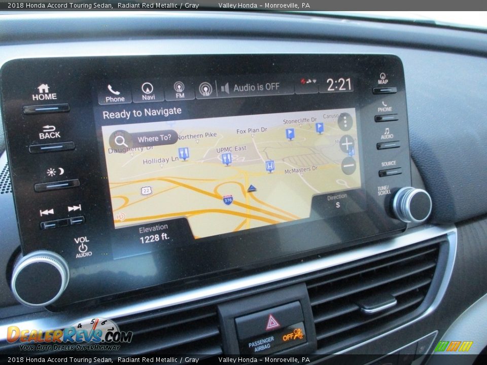 2018 Honda Accord Touring Sedan Radiant Red Metallic / Gray Photo #16