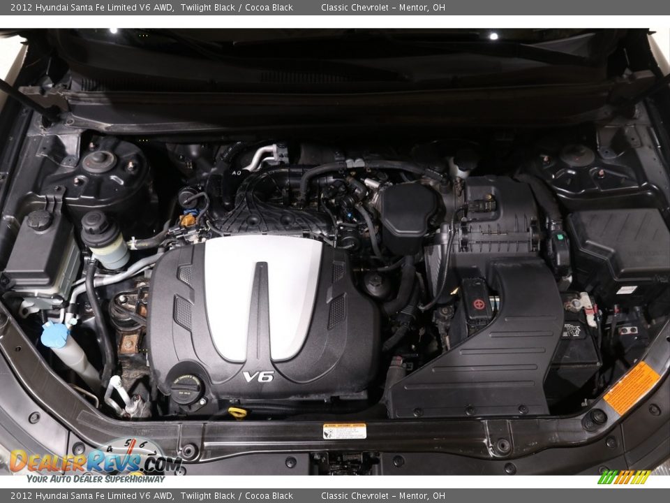 2012 Hyundai Santa Fe Limited V6 AWD Twilight Black / Cocoa Black Photo #18