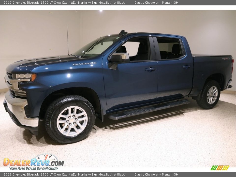 2019 Chevrolet Silverado 1500 LT Crew Cab 4WD Northsky Blue Metallic / Jet Black Photo #3