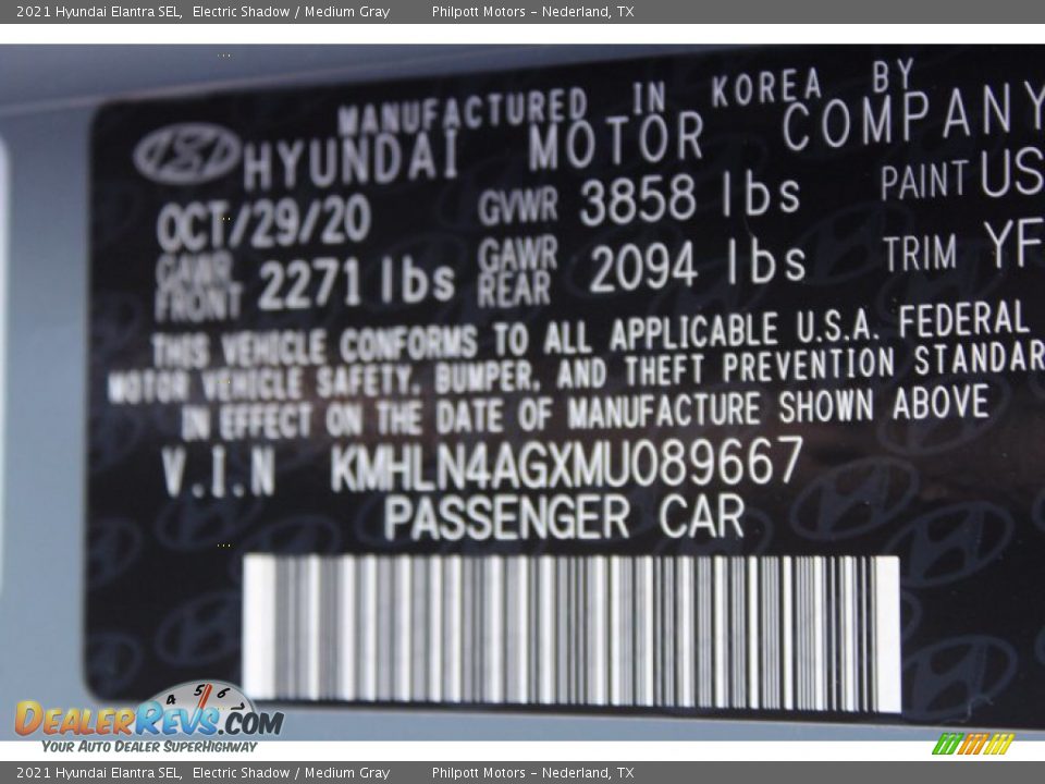 2021 Hyundai Elantra SEL Electric Shadow / Medium Gray Photo #24