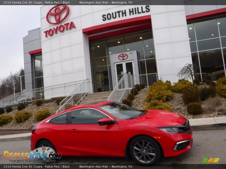 2019 Honda Civic EX Coupe Rallye Red / Black Photo #2