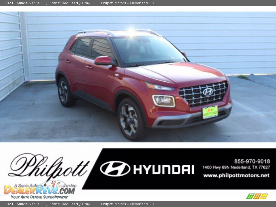 2021 Hyundai Venue SEL Scarlet Red Pearl / Gray Photo #1