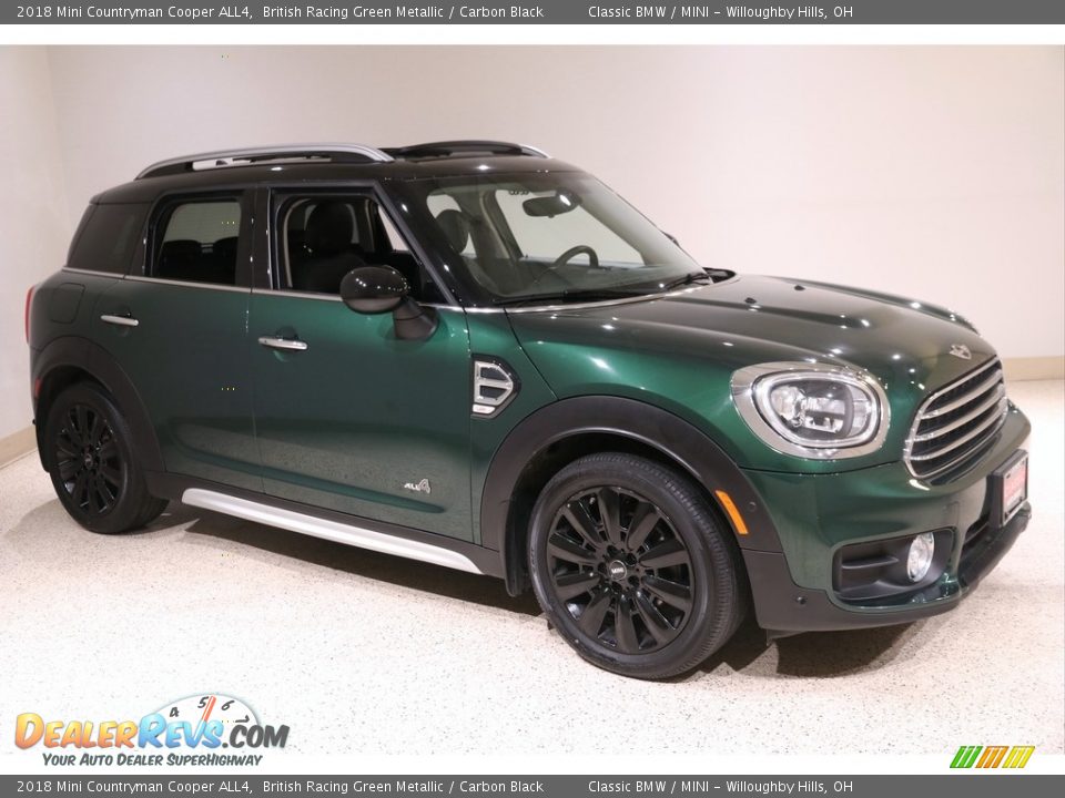 2018 Mini Countryman Cooper ALL4 British Racing Green Metallic / Carbon Black Photo #1