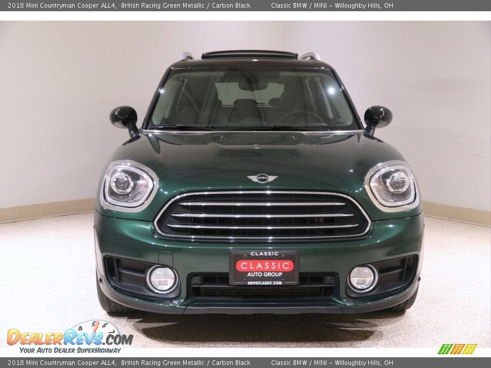 2018 Mini Countryman Cooper ALL4 British Racing Green Metallic / Carbon Black Photo #2