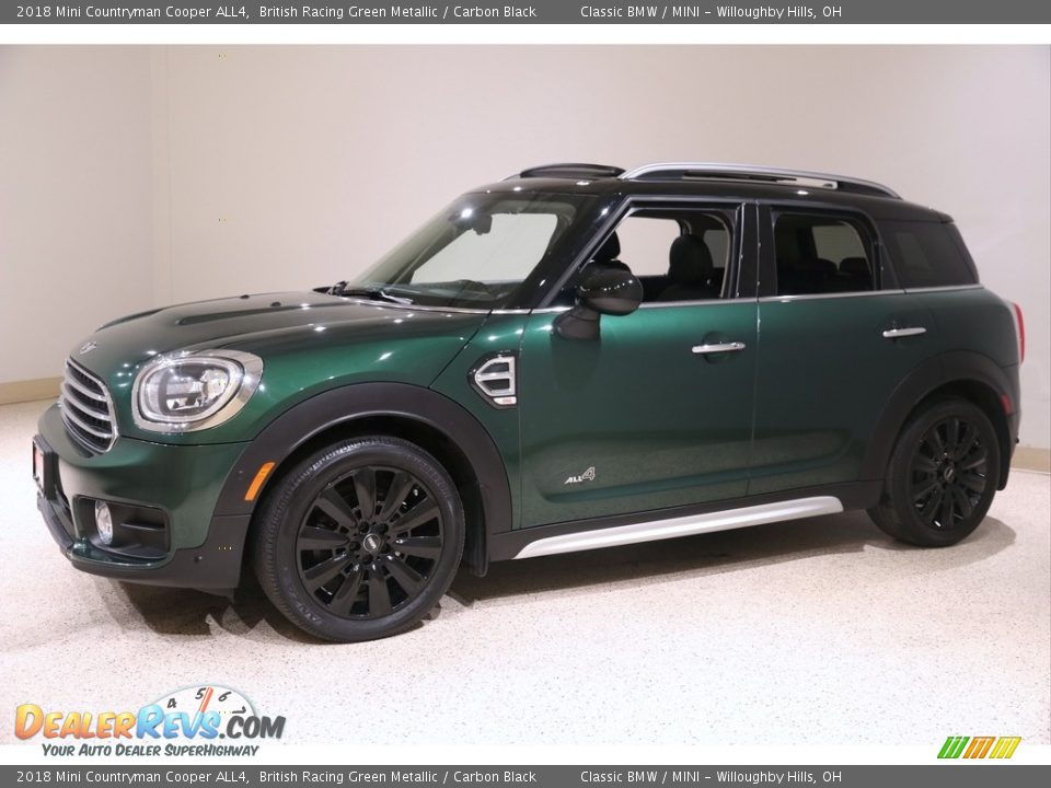 2018 Mini Countryman Cooper ALL4 British Racing Green Metallic / Carbon Black Photo #3