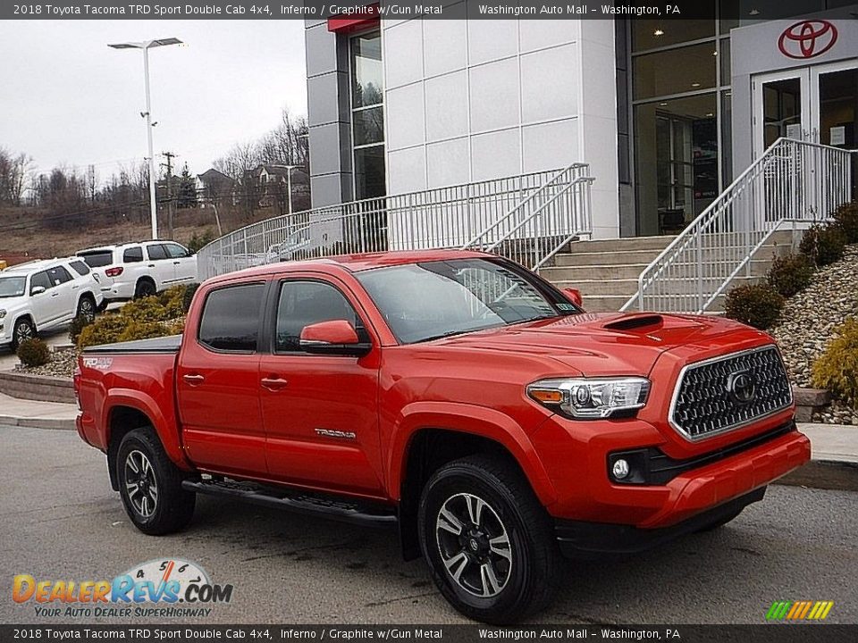 2018 Toyota Tacoma TRD Sport Double Cab 4x4 Inferno / Graphite w/Gun Metal Photo #1