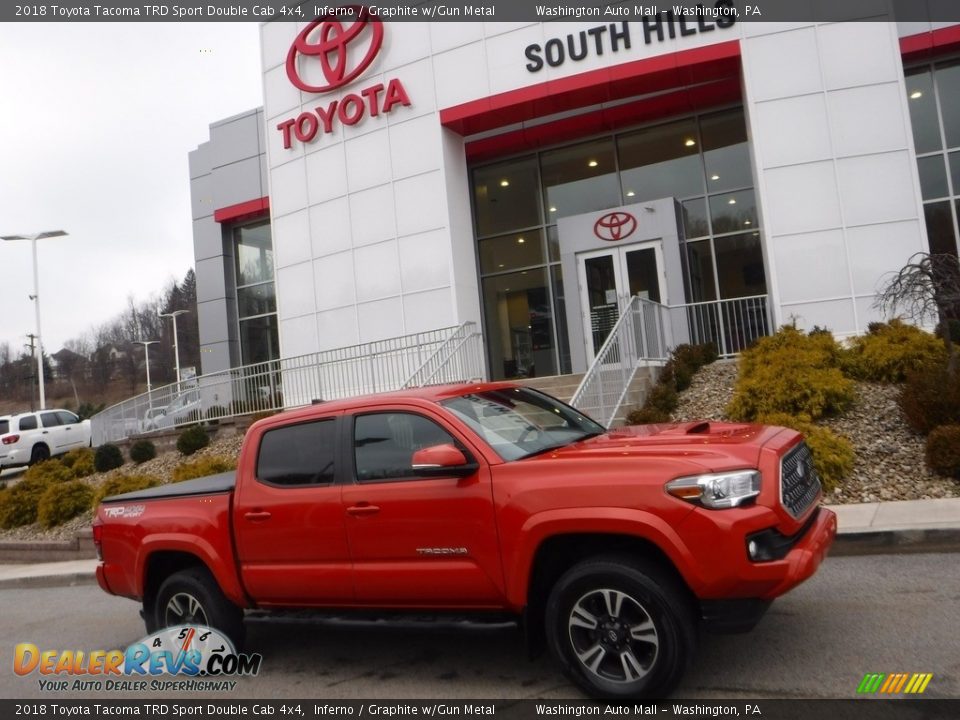 2018 Toyota Tacoma TRD Sport Double Cab 4x4 Inferno / Graphite w/Gun Metal Photo #2