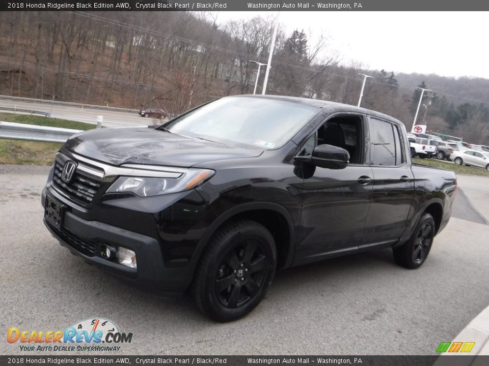 2018 Honda Ridgeline Black Edition AWD Crystal Black Pearl / Black/Red Photo #12