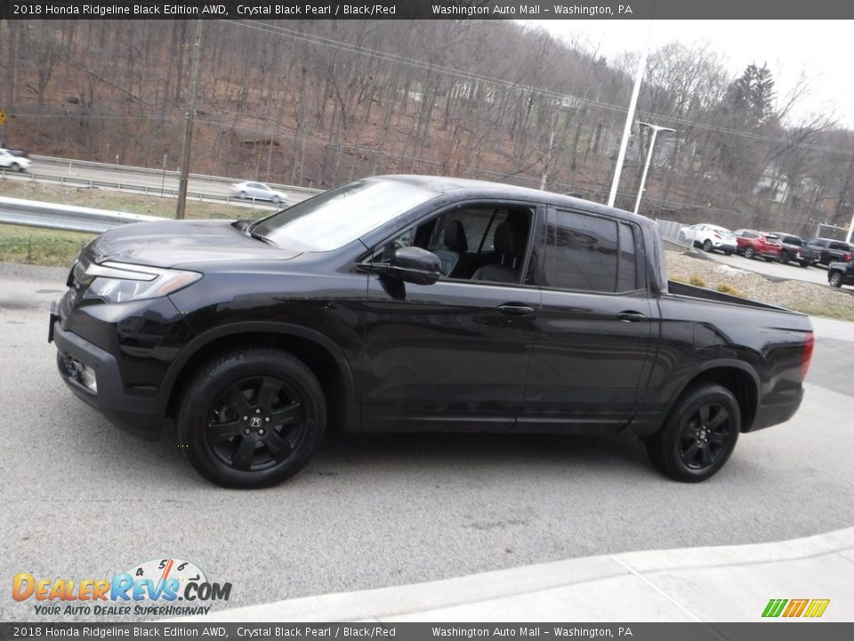 2018 Honda Ridgeline Black Edition AWD Crystal Black Pearl / Black/Red Photo #13