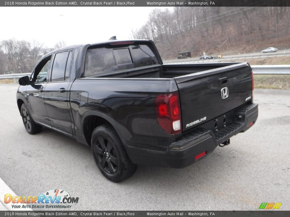 2018 Honda Ridgeline Black Edition AWD Crystal Black Pearl / Black/Red Photo #14