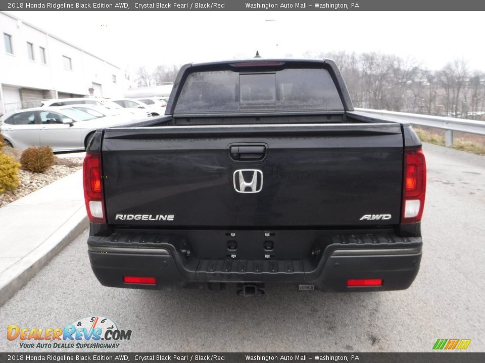 2018 Honda Ridgeline Black Edition AWD Crystal Black Pearl / Black/Red Photo #15