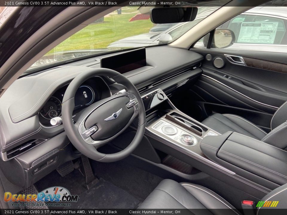 Black Interior - 2021 Genesis GV80 3.5T Advanced Plus AWD Photo #4