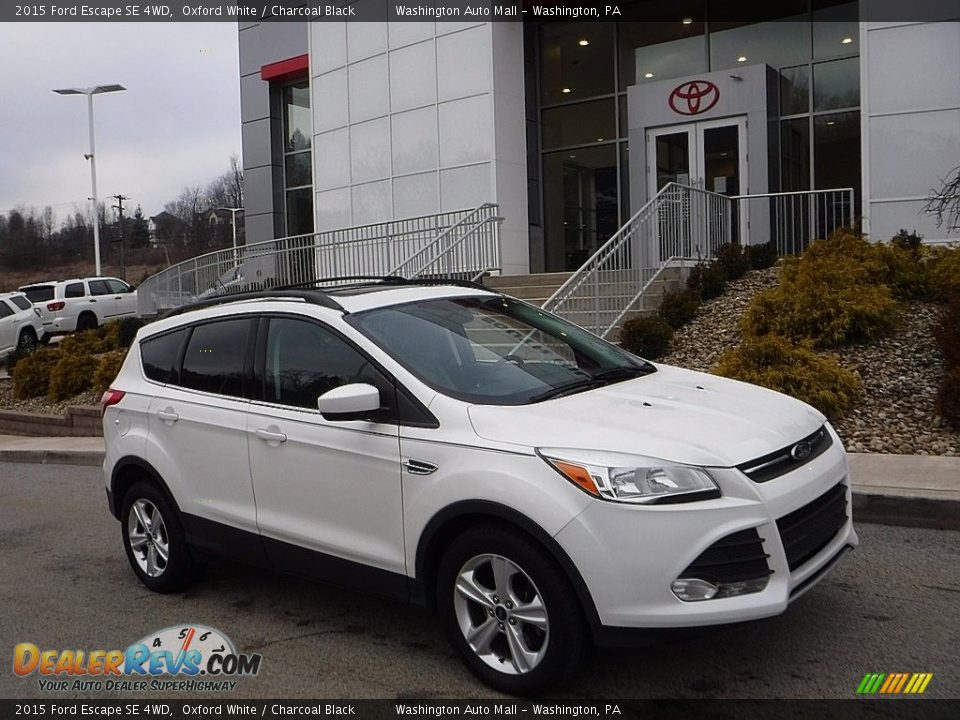 2015 Ford Escape SE 4WD Oxford White / Charcoal Black Photo #1