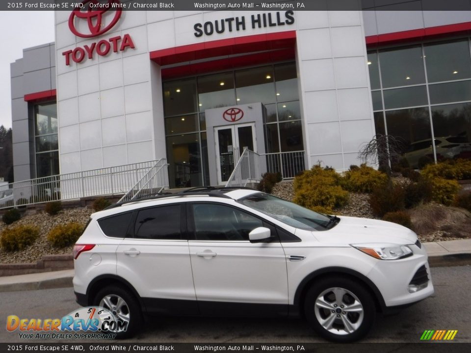 2015 Ford Escape SE 4WD Oxford White / Charcoal Black Photo #2