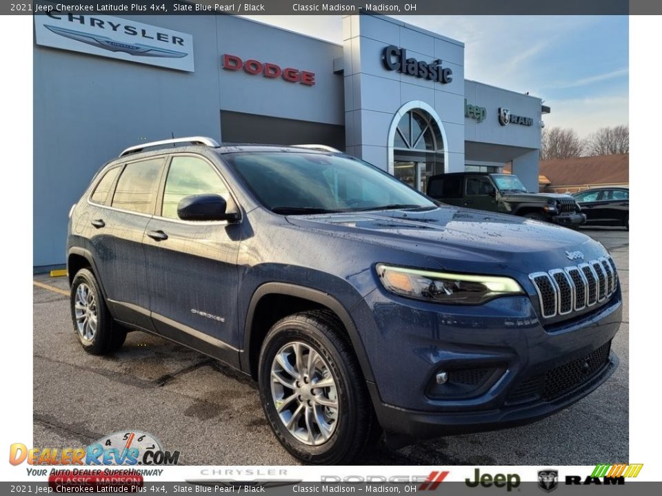 2021 Jeep Cherokee Latitude Plus 4x4 Slate Blue Pearl / Black Photo #1