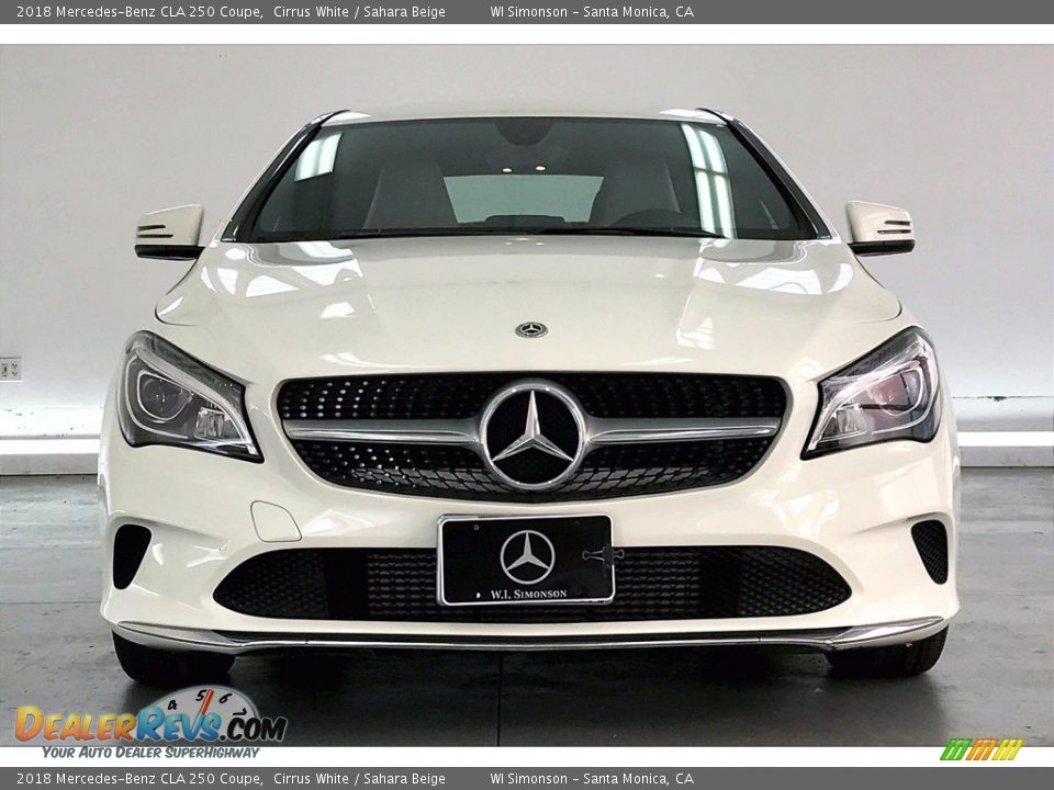 2018 Mercedes-Benz CLA 250 Coupe Cirrus White / Sahara Beige Photo #2