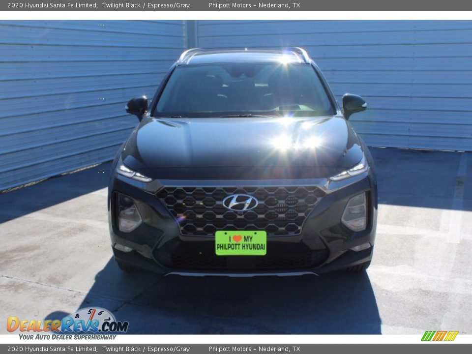 2020 Hyundai Santa Fe Limited Twilight Black / Espresso/Gray Photo #3