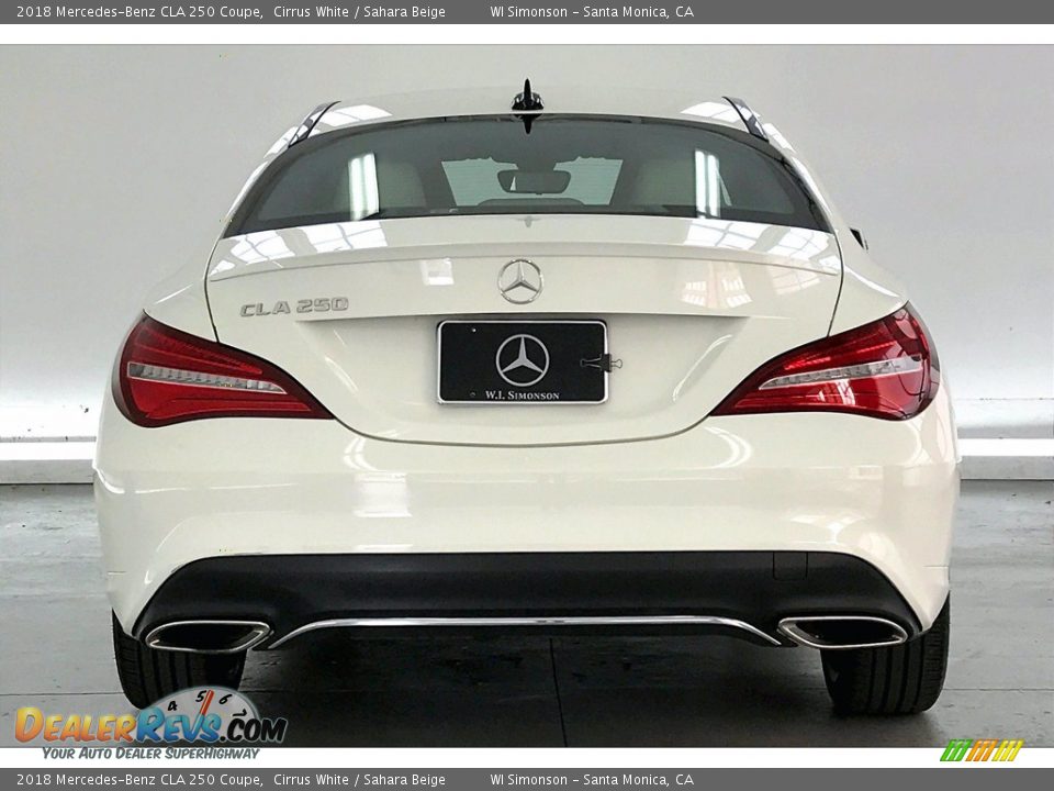 2018 Mercedes-Benz CLA 250 Coupe Cirrus White / Sahara Beige Photo #3