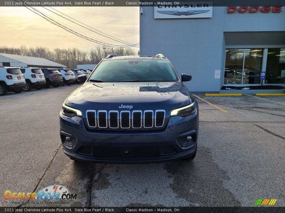 2021 Jeep Cherokee Latitude Plus 4x4 Slate Blue Pearl / Black Photo #7