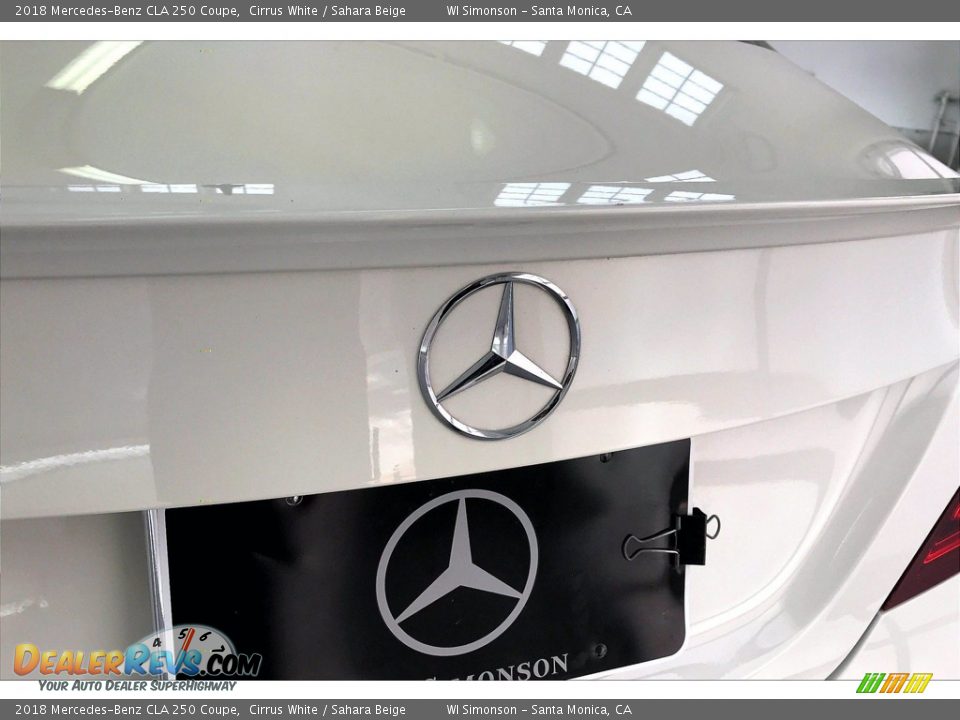 2018 Mercedes-Benz CLA 250 Coupe Cirrus White / Sahara Beige Photo #7