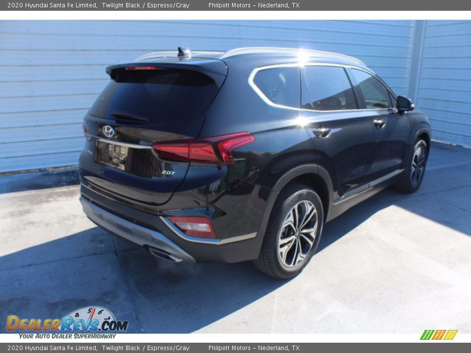 2020 Hyundai Santa Fe Limited Twilight Black / Espresso/Gray Photo #8