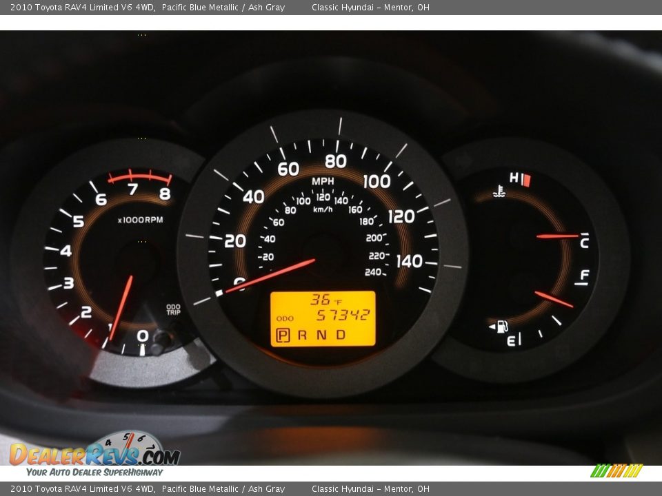 2010 Toyota RAV4 Limited V6 4WD Pacific Blue Metallic / Ash Gray Photo #8