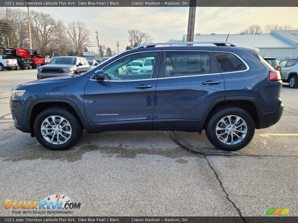 2021 Jeep Cherokee Latitude Plus 4x4 Slate Blue Pearl / Black Photo #8