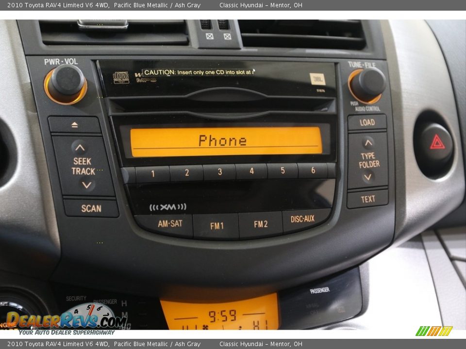 2010 Toyota RAV4 Limited V6 4WD Pacific Blue Metallic / Ash Gray Photo #10